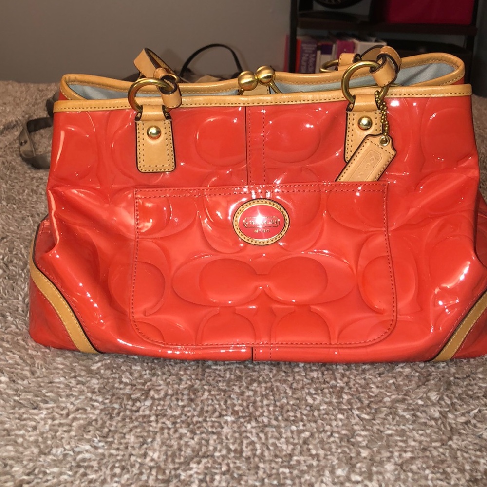 Salmon Coach purse